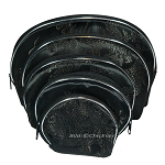 5 tlg. Beutel-Set aus Seide & Viskose mit Reißverschluss schwarz 6568